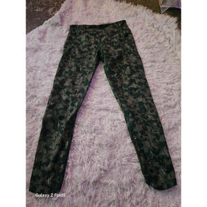 Women's Zella Leggings M Green Black Camo Print